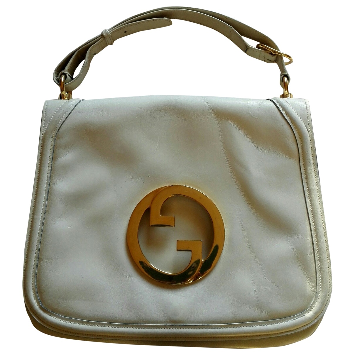 Gucci 1973 white leather handbag
