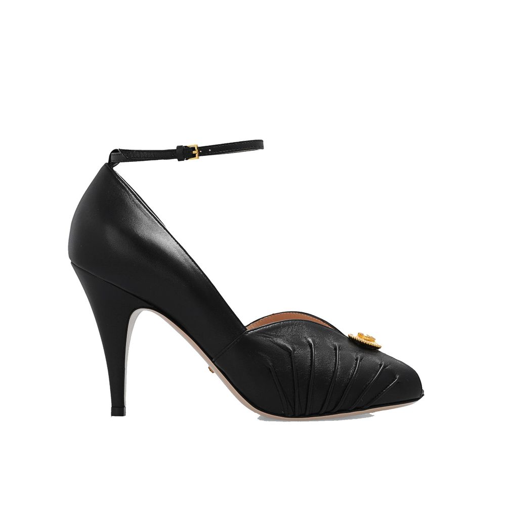Gucci Black Leather High Heel Women's Pumps