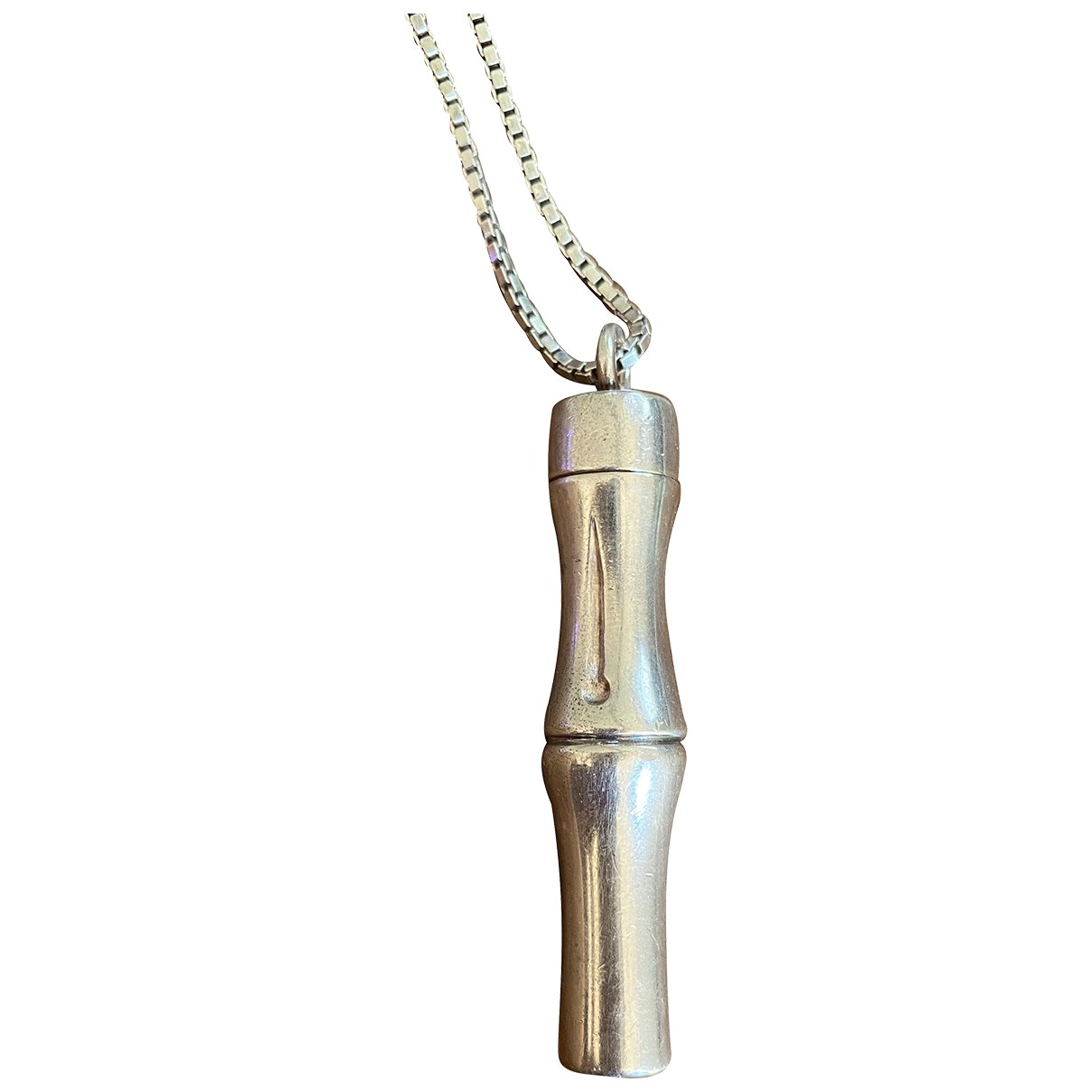 Gucci bamboo silver silver long necklaces