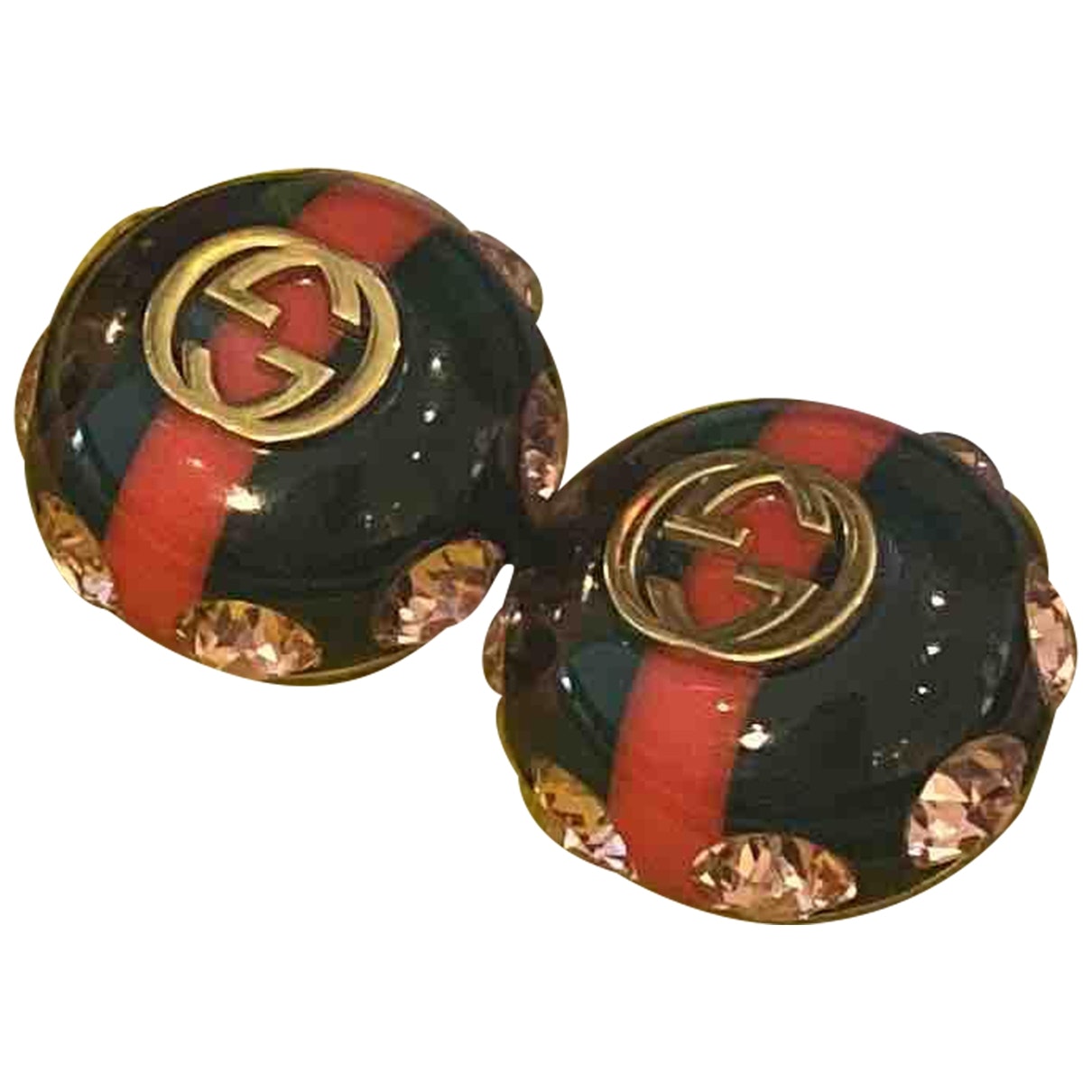 Gucci icon multicolour gold and steel earrings
