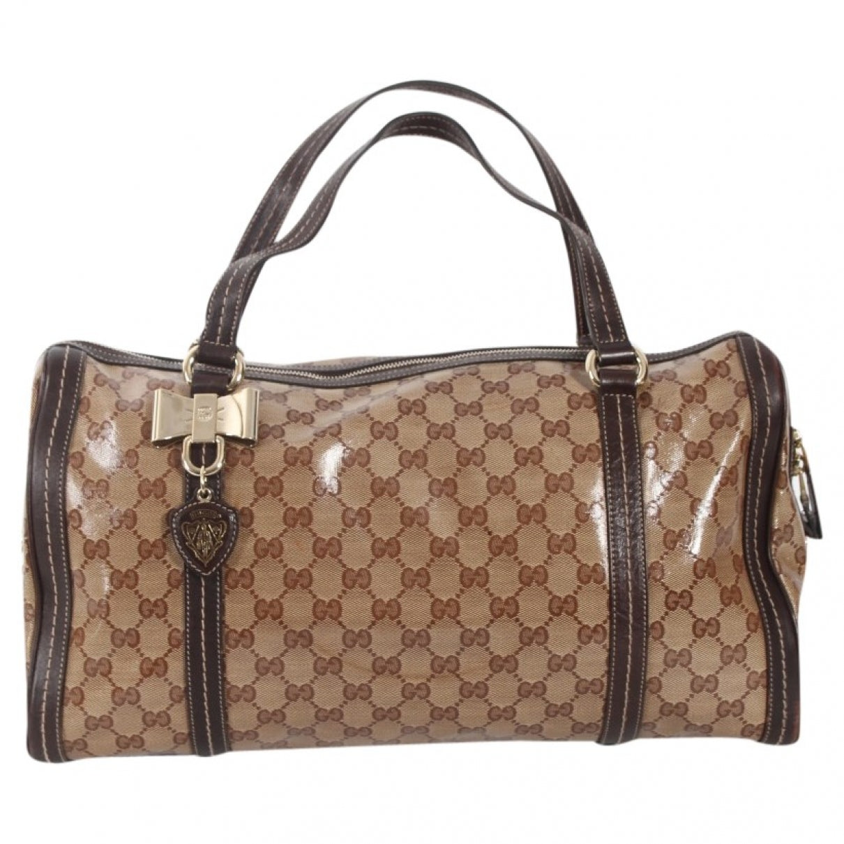 Gucci brown cloth handbag