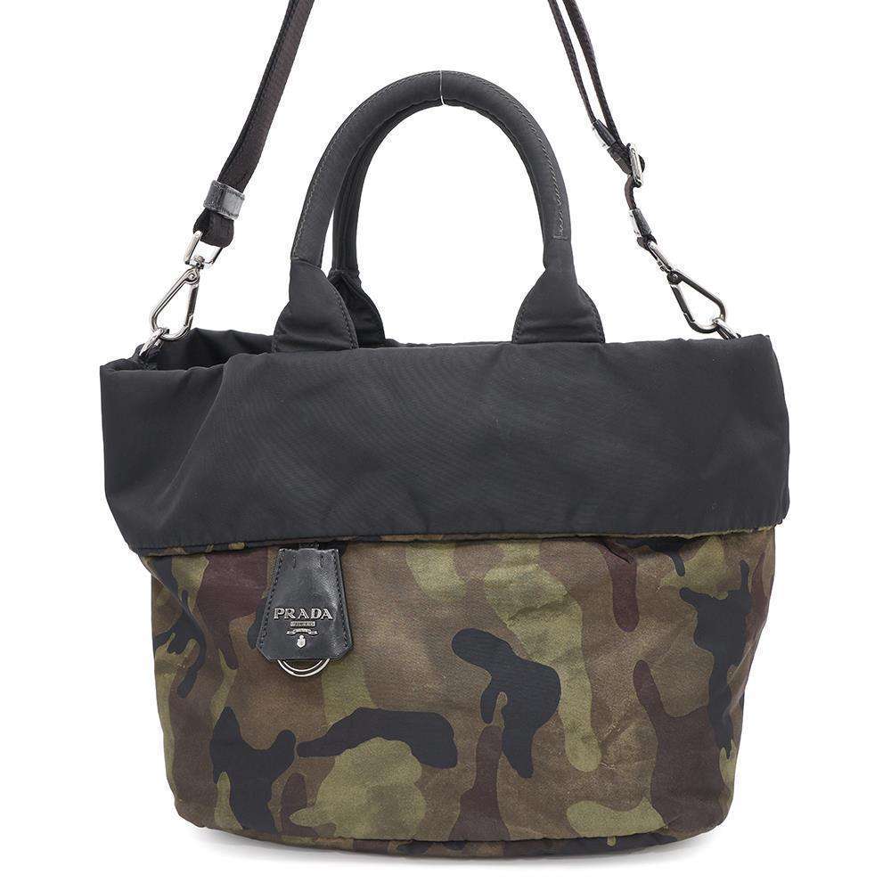 Camouflage Way Handbag Greenbr Nylon Black Travel Bag