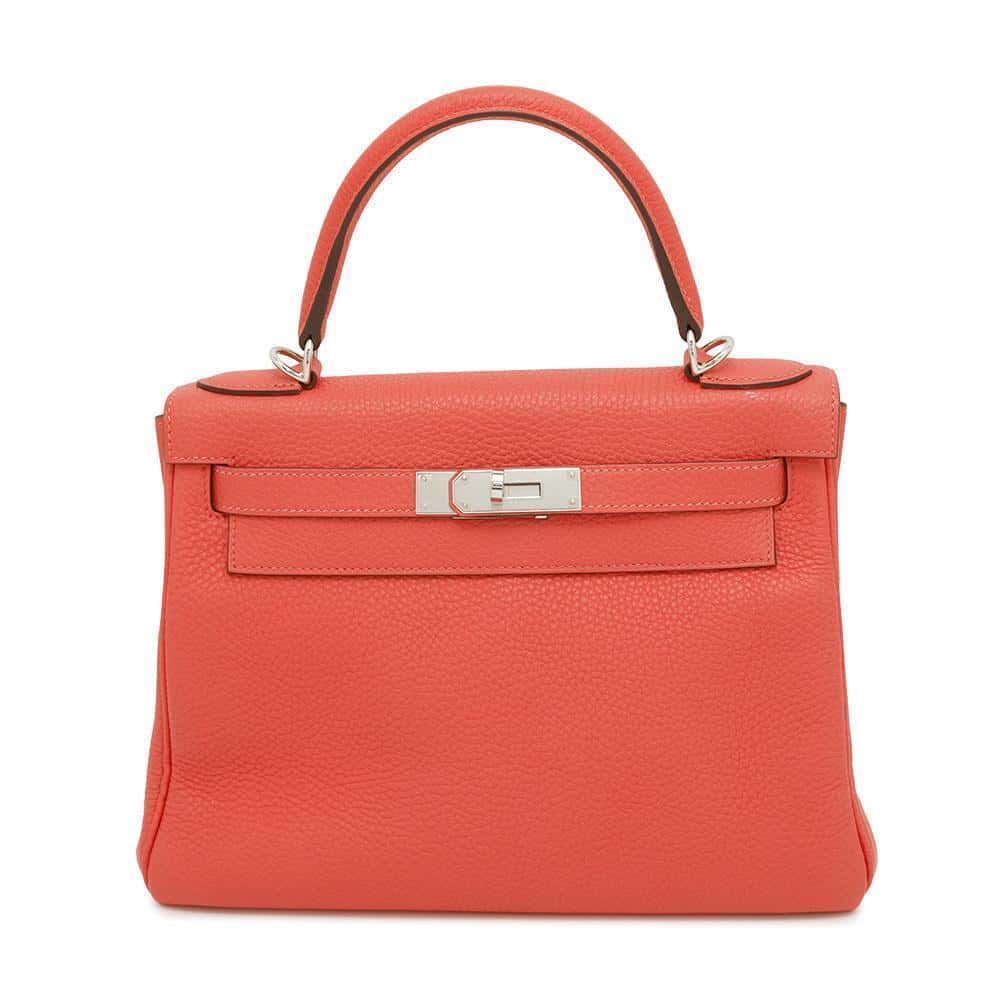 Kelly Retourne Rose Texas Taurillon Clemence Size Travel Bag