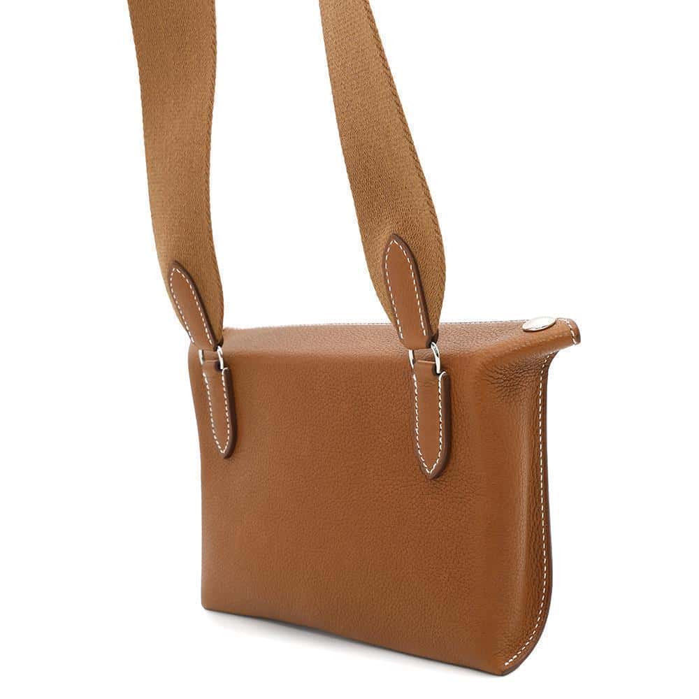 Videpoches Fauve Barenia Fauve Handbag Leather Travel Bag