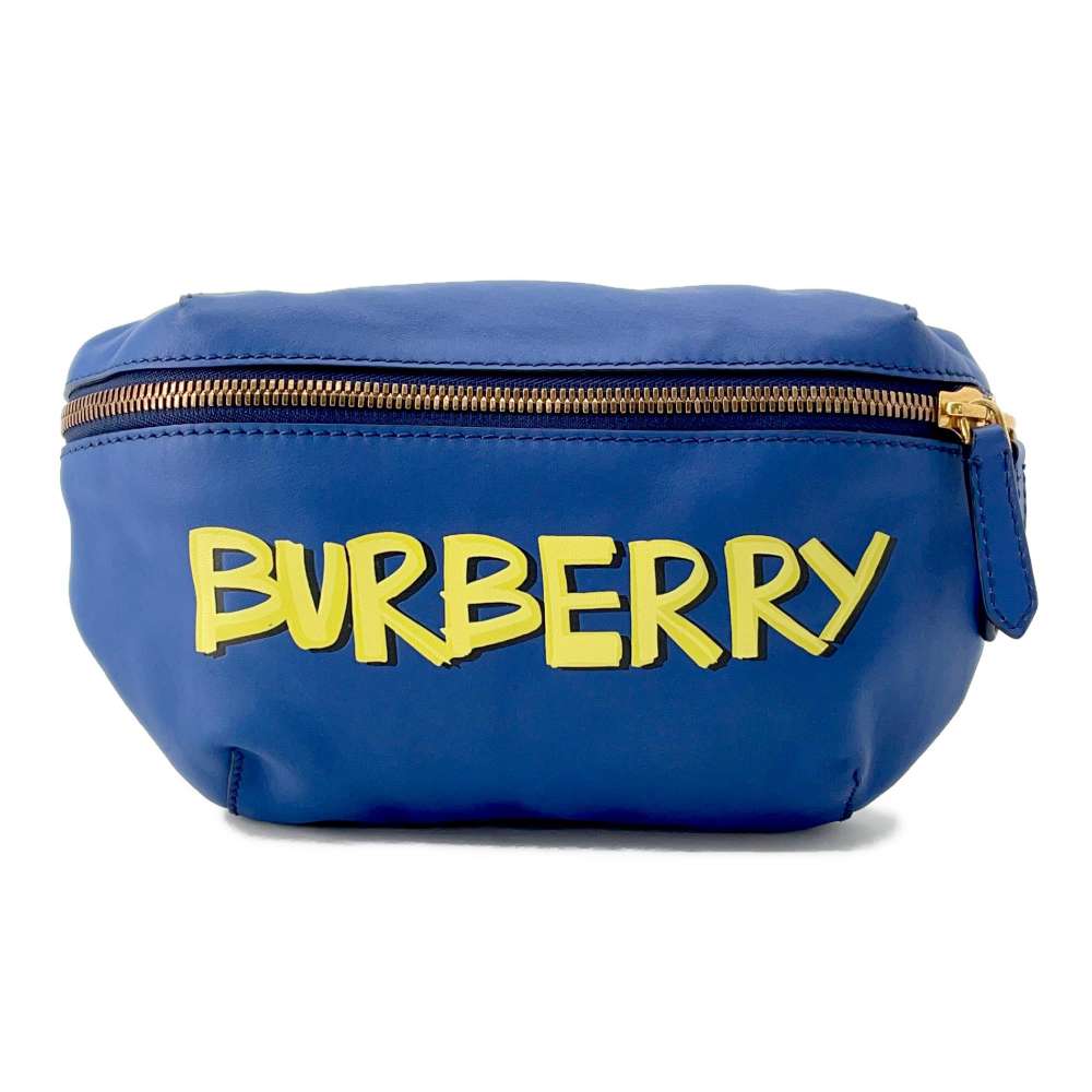 Burberry Crossbody Bag Leather Blue