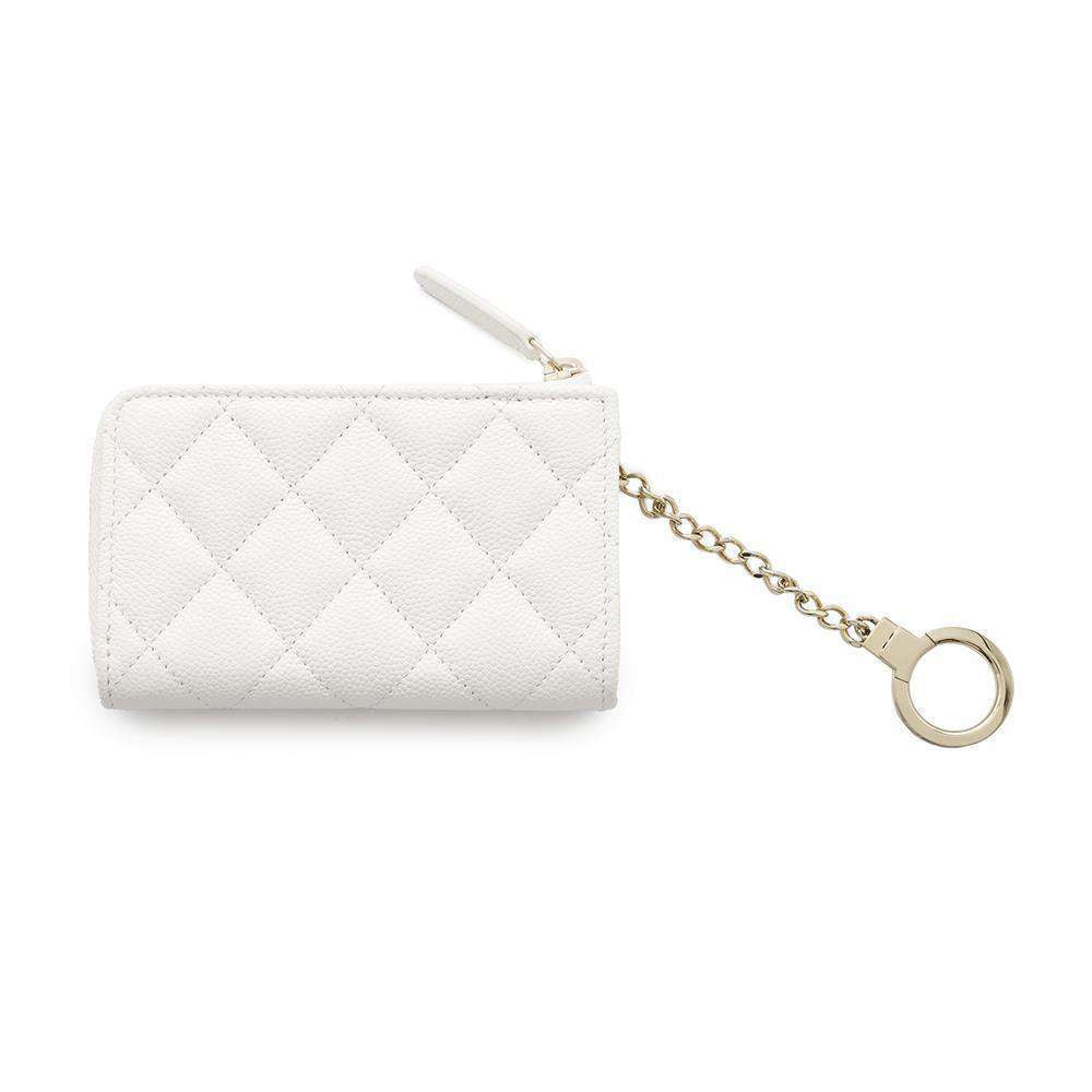 Chanel L-shaped zip coin purse WhiteAP0221 Caviar Leather Wallet Case