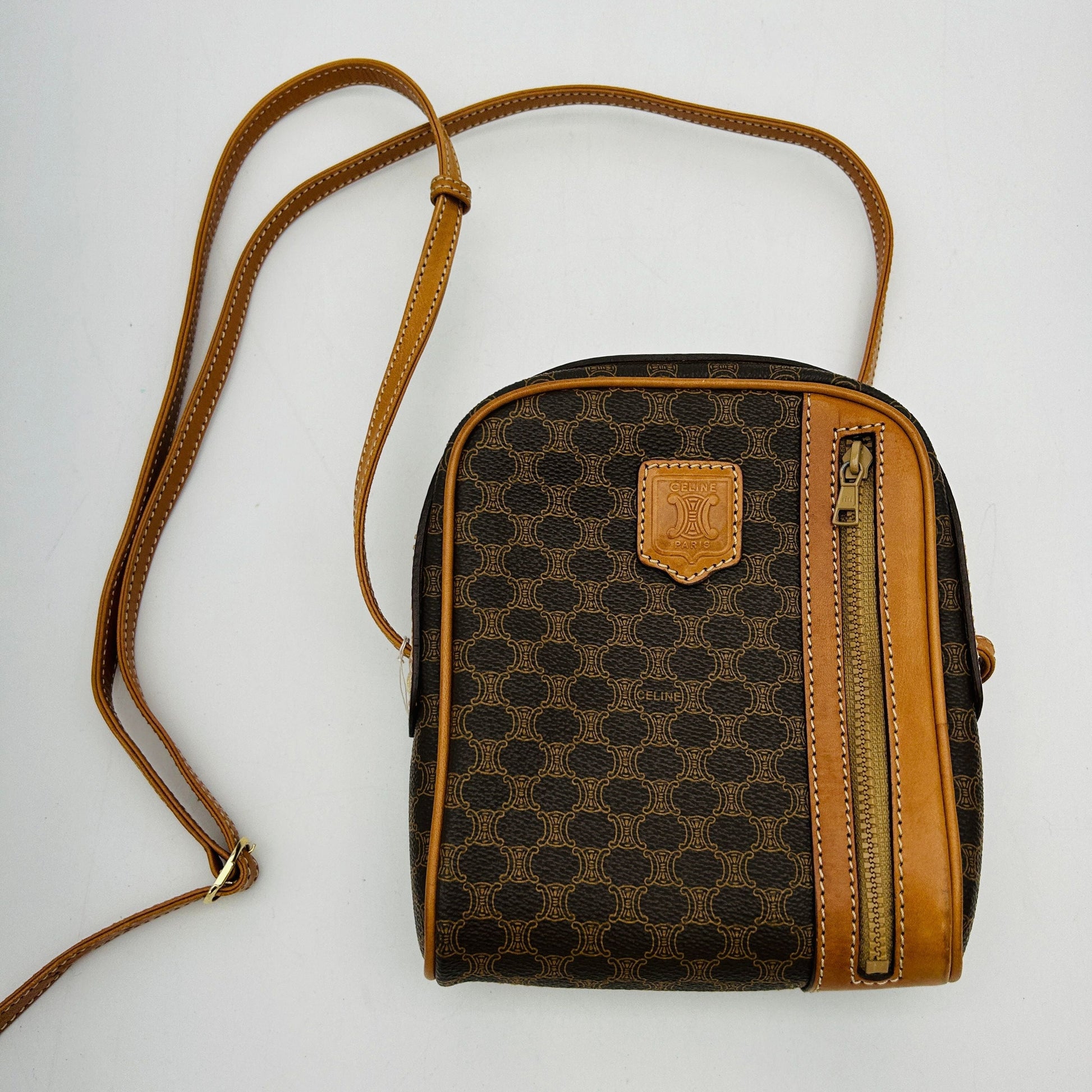 Luxury Macadam Blason Front Zipper Crossbody Shoulder Crossbody Bag