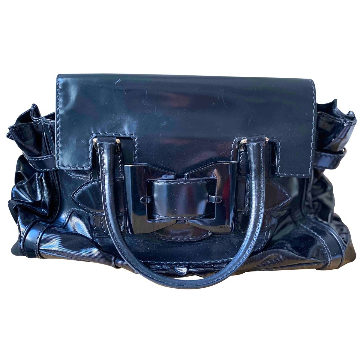 Gucci black leather handbag