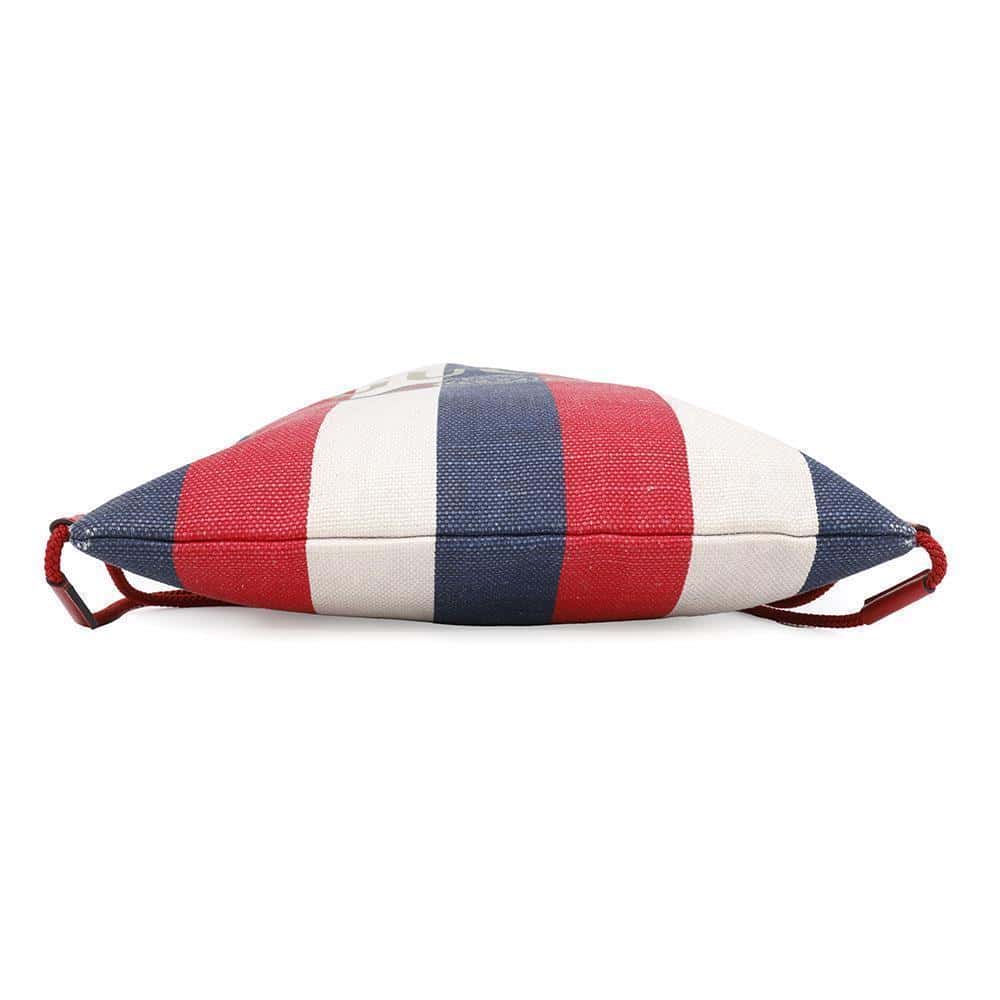 Gucci Drawstring Backpack White473872 Canvas Blue Red Jewelry