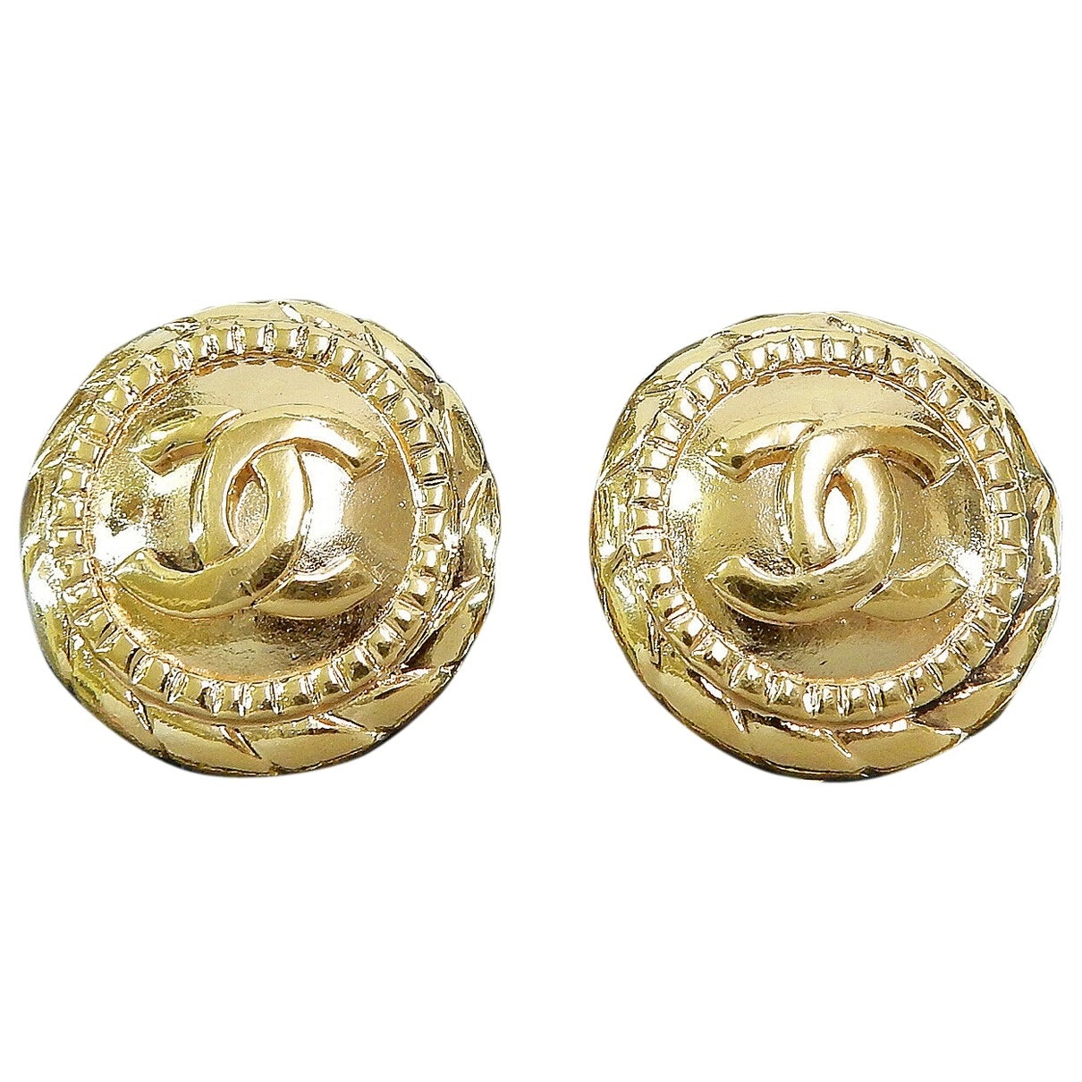 Chanel Gold Metal Earrings