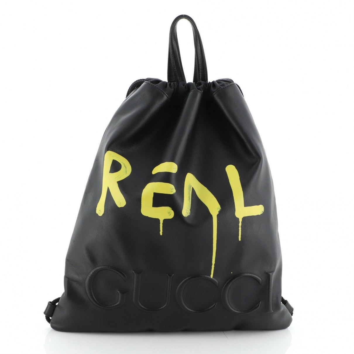 Gucci black leather backpacks
