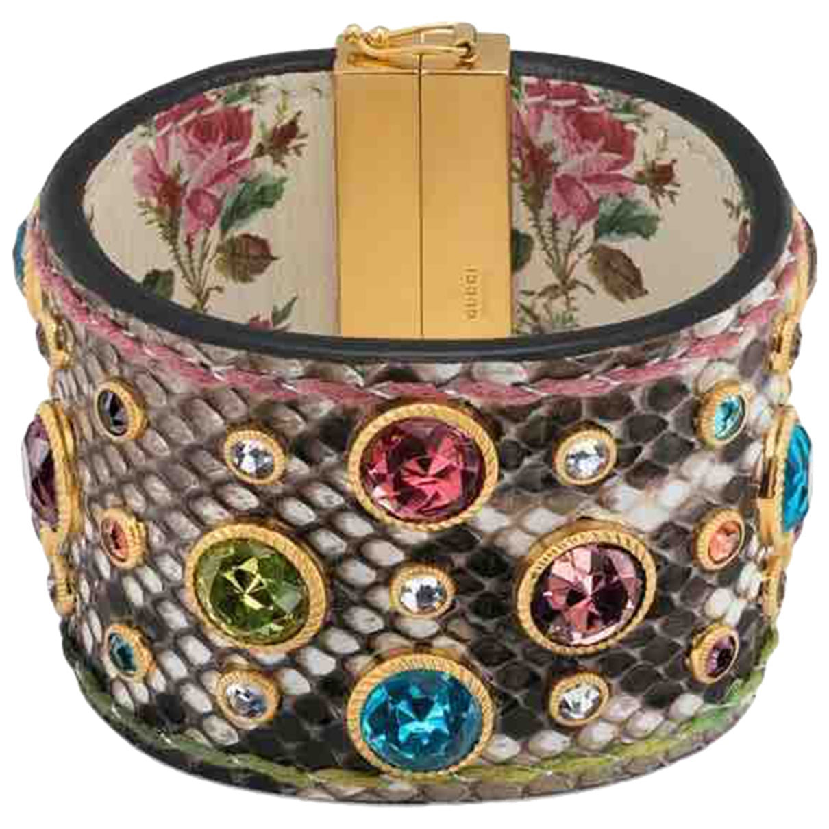 Gucci icon multicolour python bracelets