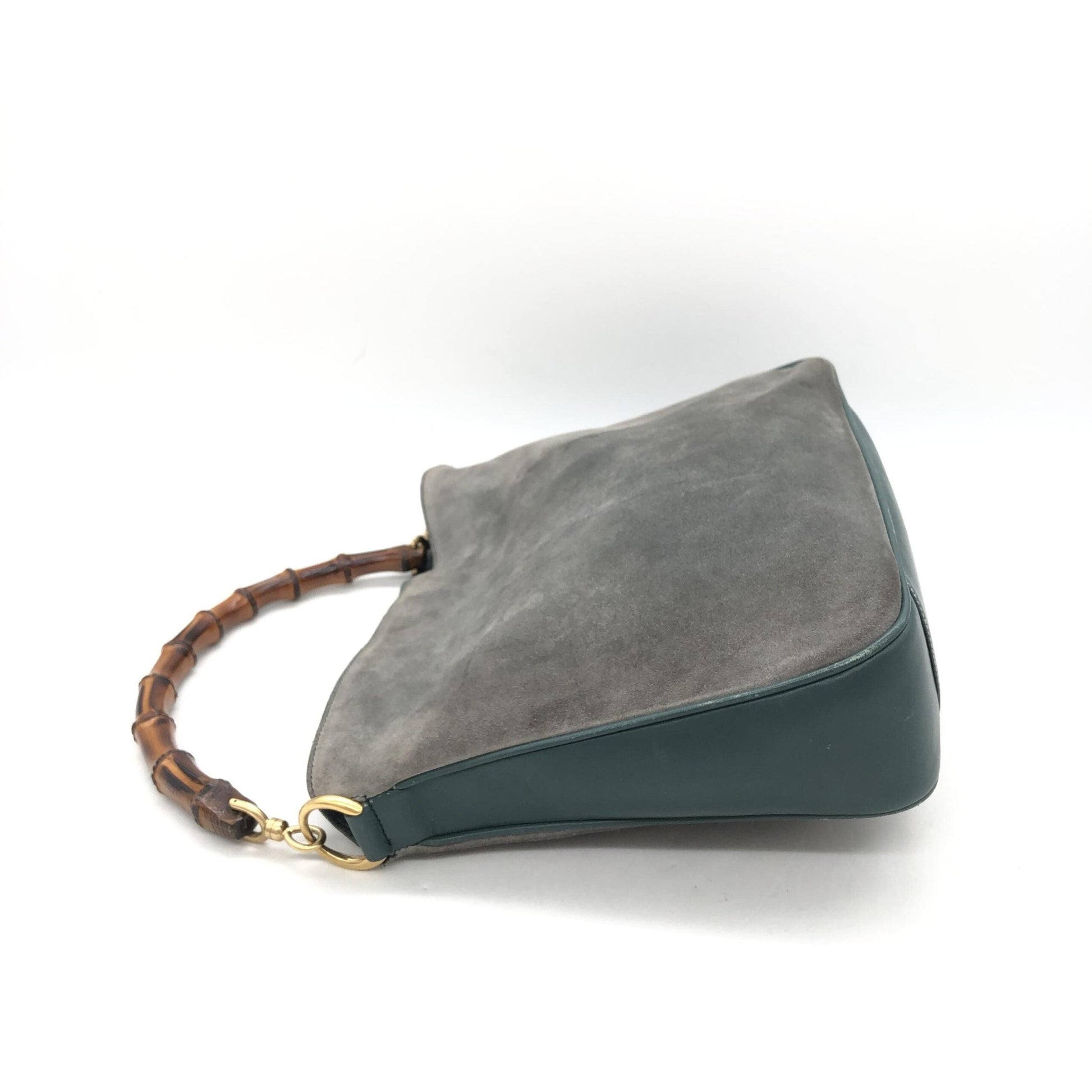Gucci Bamboo Suede Shoulder Women's Bag