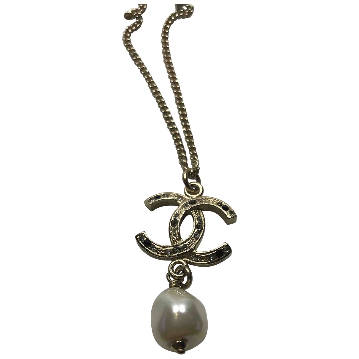 Chanel cc gold metal necklaces