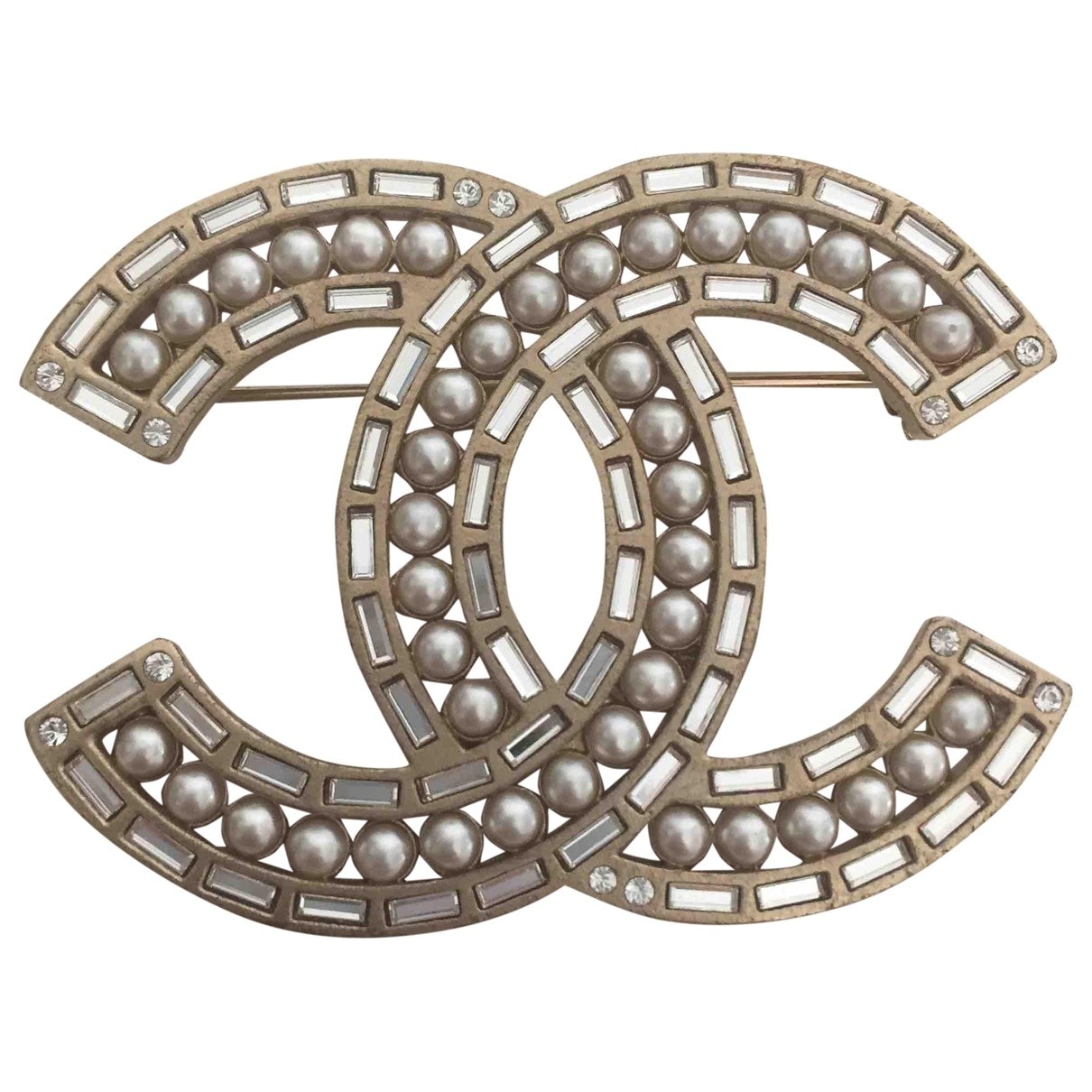Chanel CC Gold Metal Pins & Brooches
