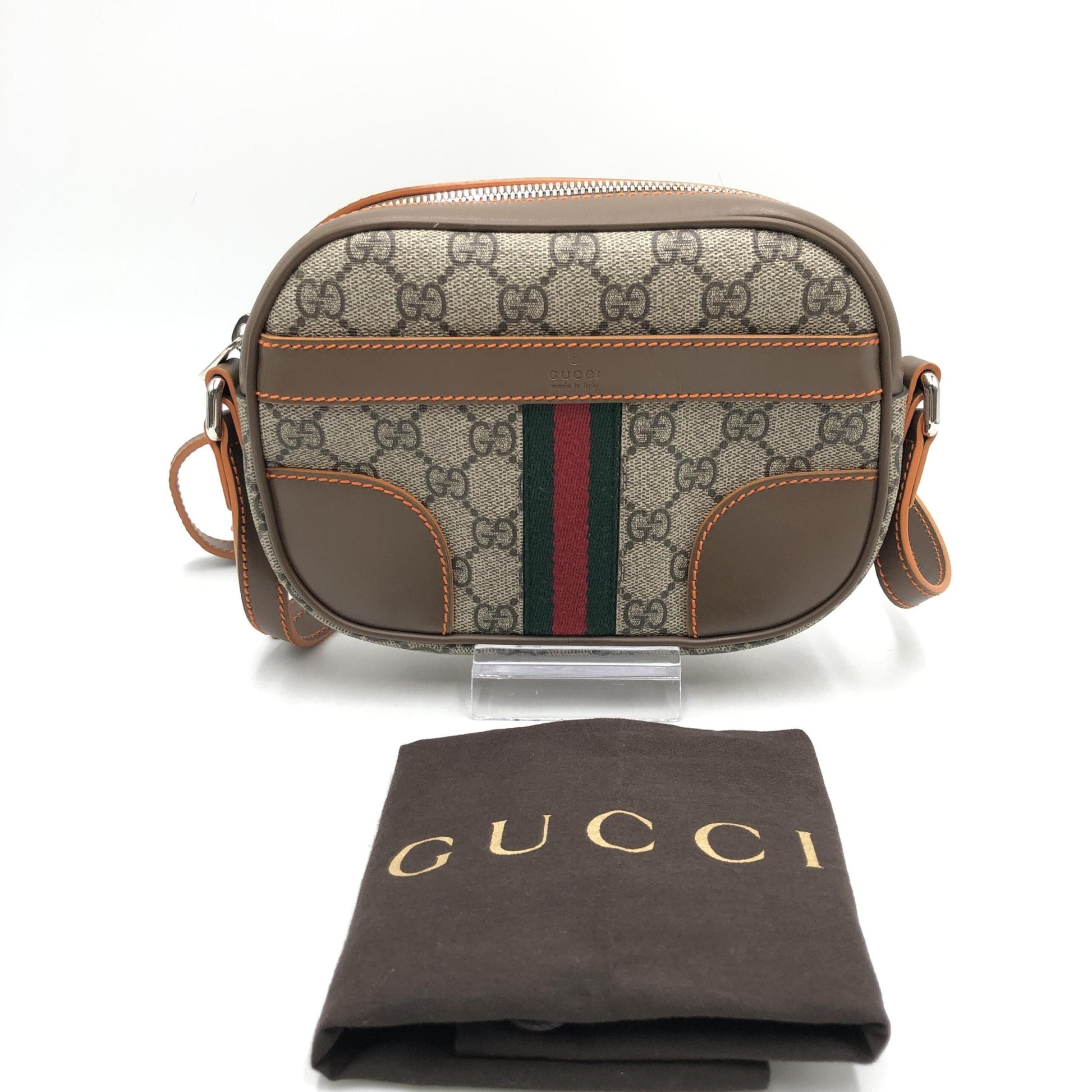 Gucci GG Supreme Sherry Shoulder Bag Women's Brown