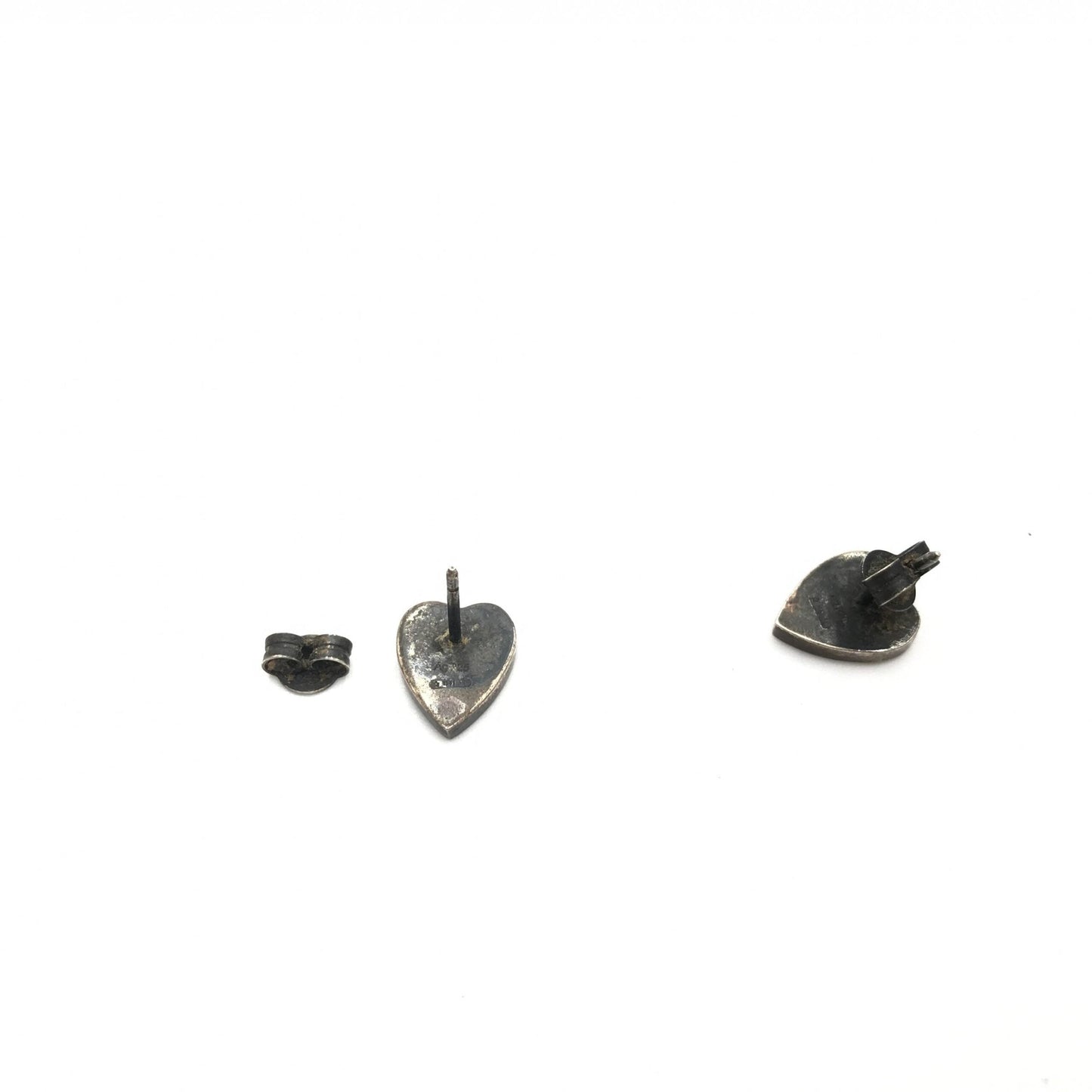 Gucci Silver 925 Heart Stud Women's Earrings