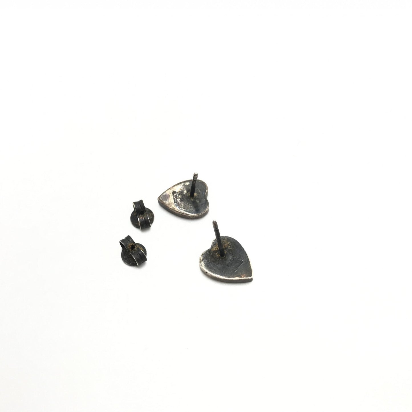 Gucci Silver 925 Heart Stud Women's Earrings