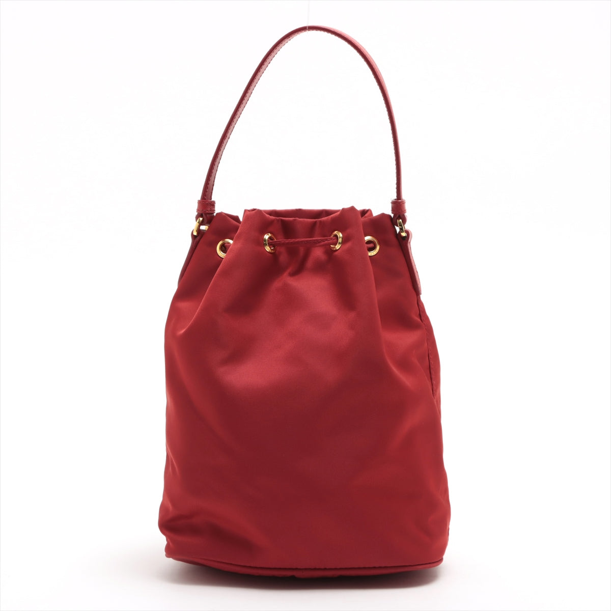 Prada Duet Re Bag Nylon Red Bucket Bucket Bag