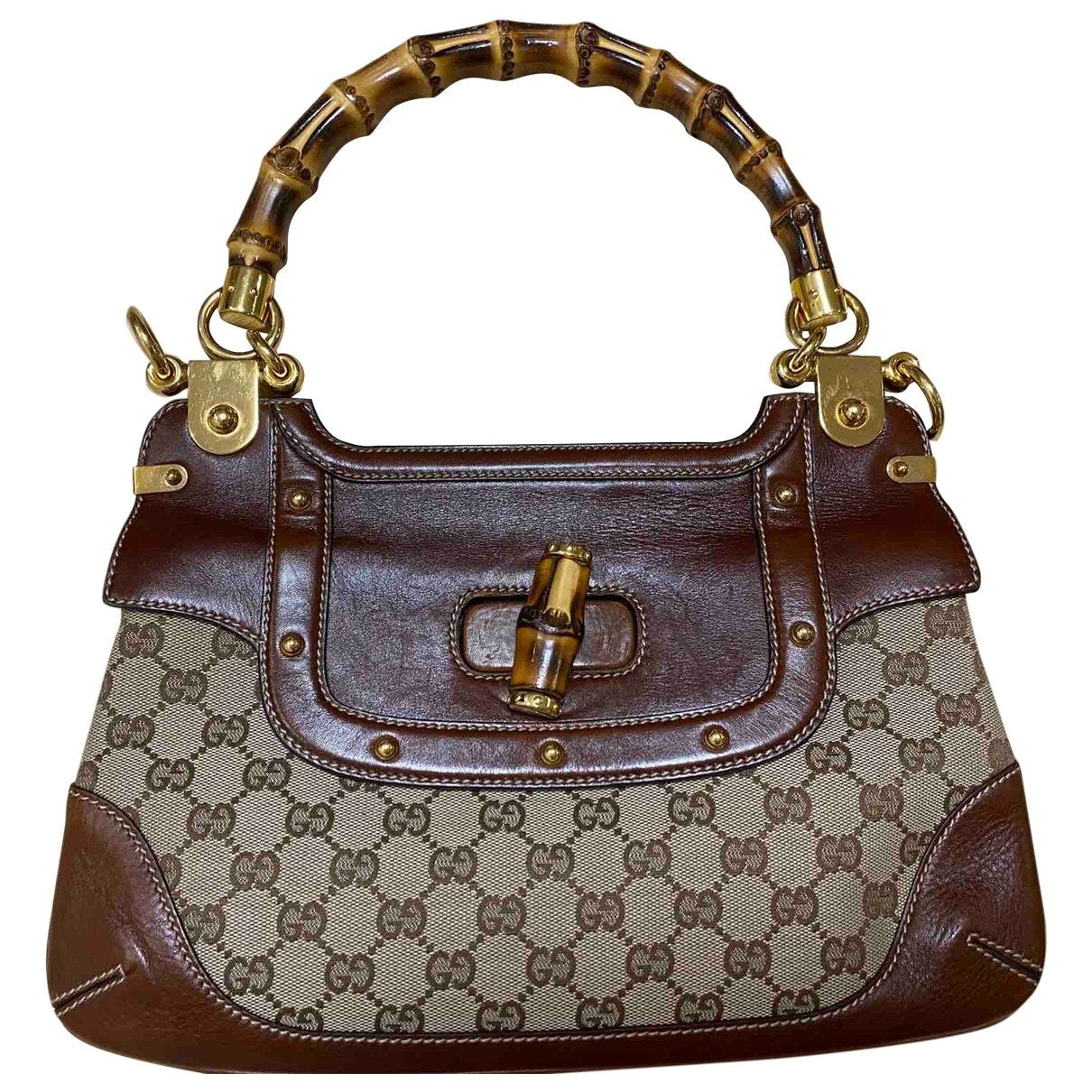 Gucci brown leather handbag