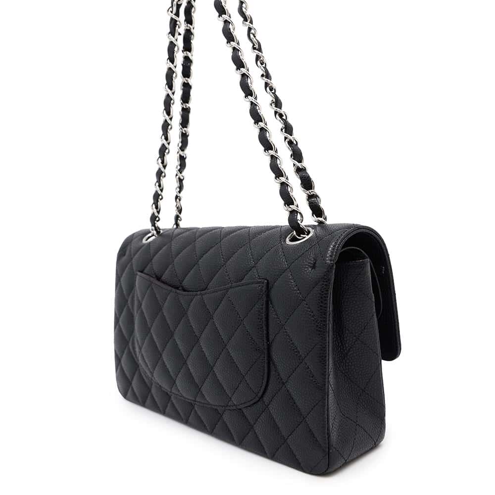 Chanel Matelasse W flap WChainShoulder BlackA01112 Caviar Leather Shoulder Bag