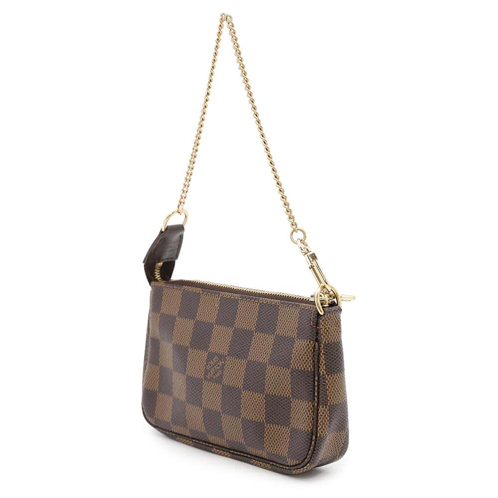 Louis Vuitton Pochette Accessoires T&B BrownN58011 Ebene Damier Canvas Clutch Bag