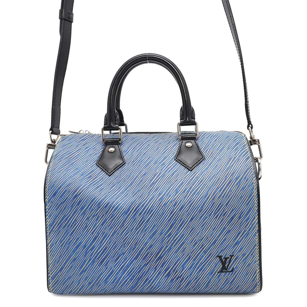 Louis Vuitton Speedy Bandouliere NoirM51280 Denim Blue Epi Handbag