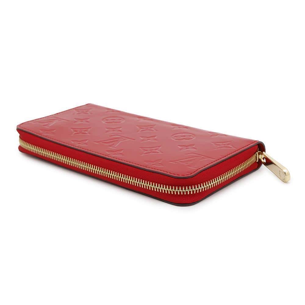 Louis Vuitton Zippy CeriseM90417 Monogram Vernis Leather Wallet Case