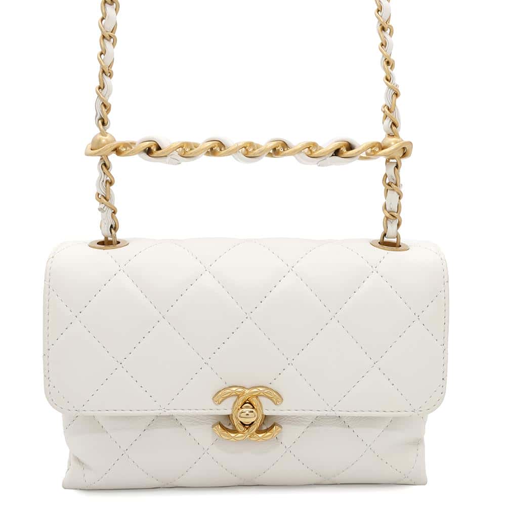 Chanel Matelasse ChainShoulder WhiteAS3226 Lambskin Shoulder Bag