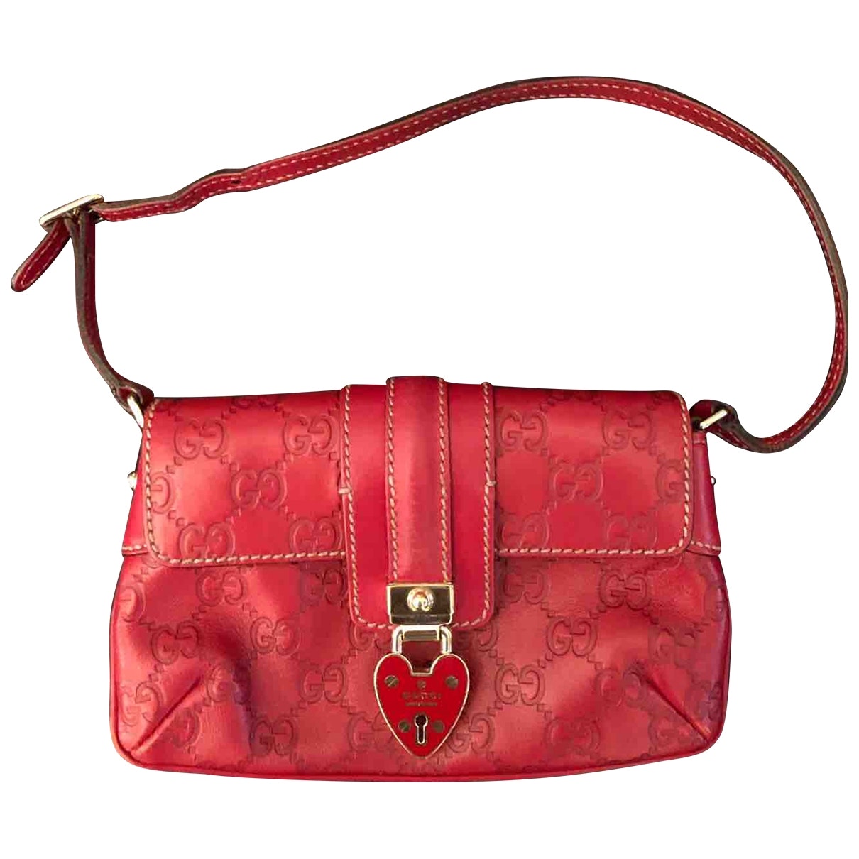 Gucci red leather handbag