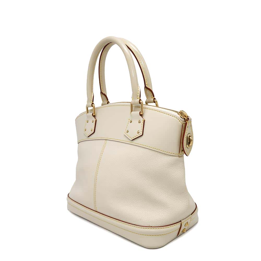 Louis Vuitton Lock It BlancM91887 Suhali・ Size Leather Handbag