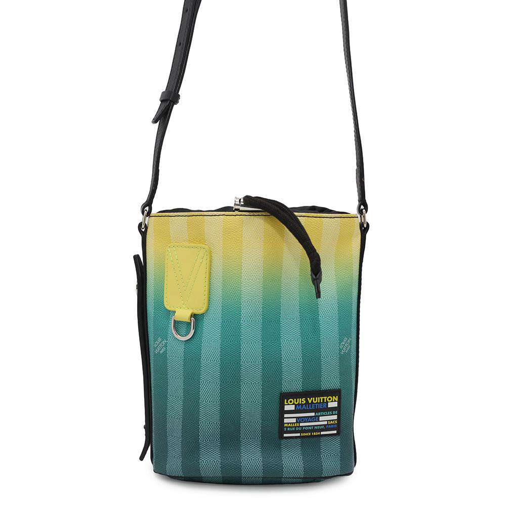 Louis Vuitton Sac Malang Yellow GreenM59920 stripe Damier Handbag