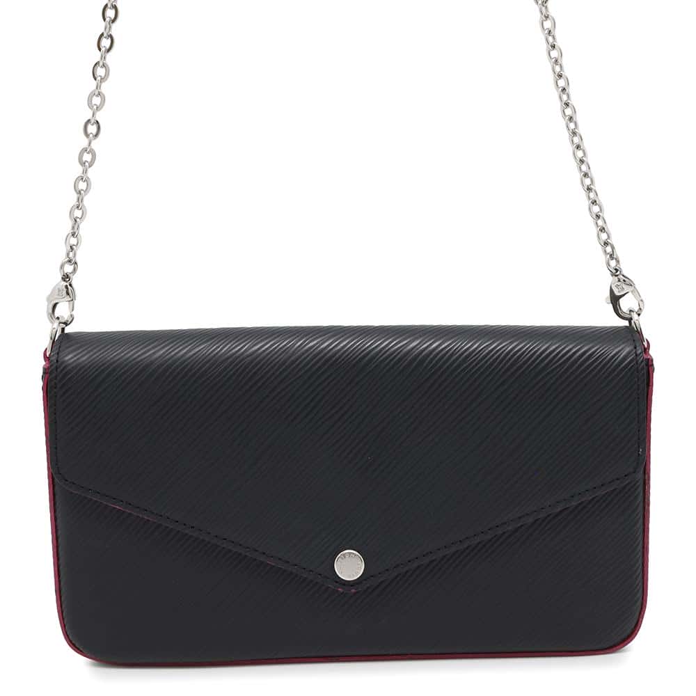 Louis Vuitton Felicie Pochette pinkM64579 Epi Leather Noir Clutch Bag