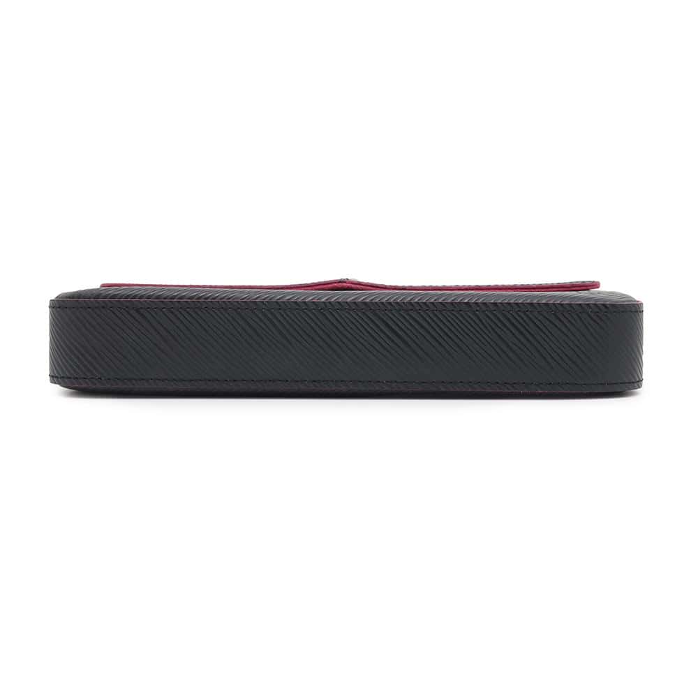 Louis Vuitton Felicie Pochette pinkM64579 Epi Leather Noir Clutch Bag