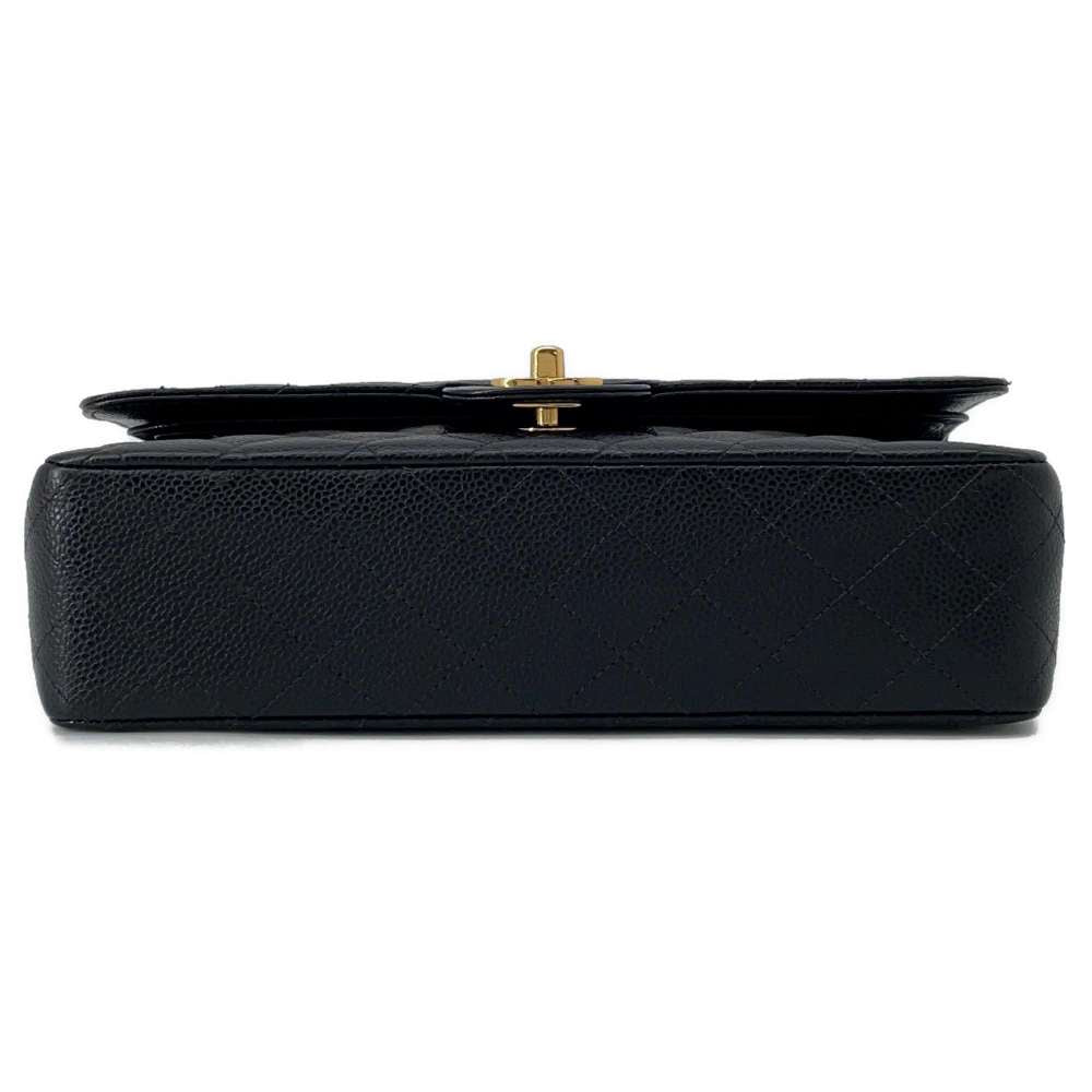 Chanel Matelasse Double Flap ChainShoulder BlackA01112 Caviar Leather Shoulder Bag