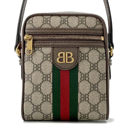 Gucci Balenciagacollaboration The Hacker Project Shoulder Bag Beige Leather Canvas