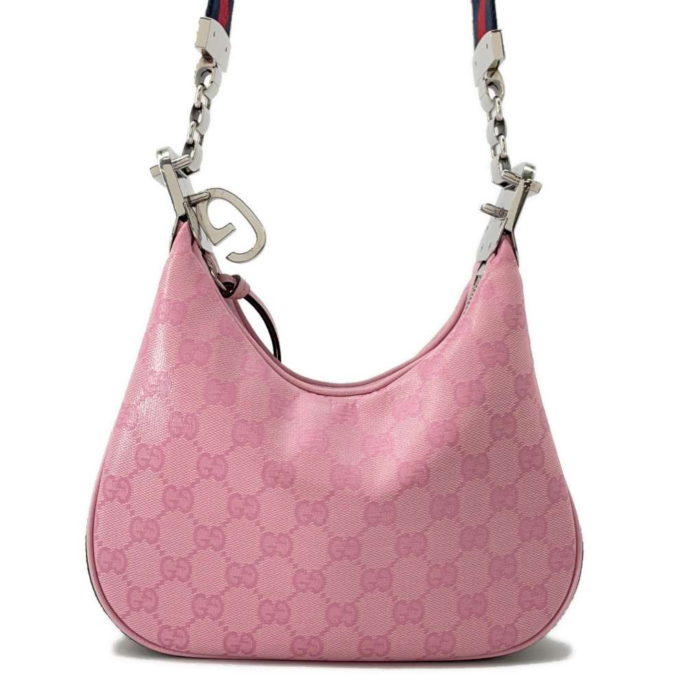 Gucci AttachÃ© Pink699409 PVC Canvas Shoulder Bag