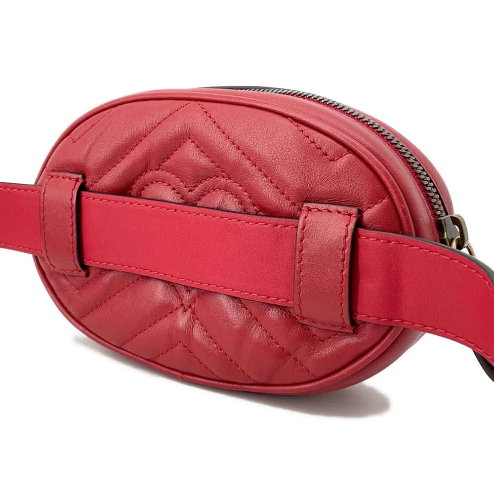 Gucci GG Marmont Red476434 Size 85 Leather Belt