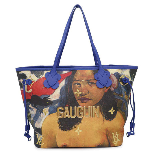 Louis Vuitton Neverfull MulticolorM43359 Celty Masters Collection Monogram Blue Tote Bag