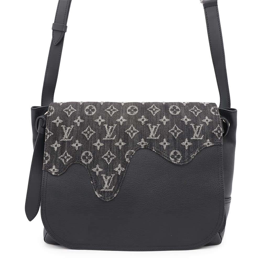 Louis Vuitton BUSAS TOKYO NIGOCollaboration NoirM45971 Denim Monogram Taurillon Leather Handbag