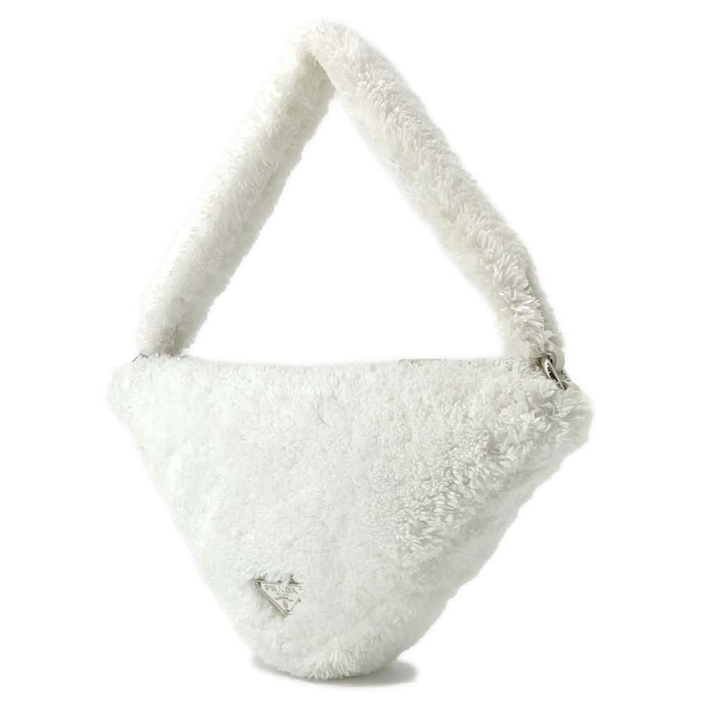 Terry Cloth Handbag Ne Bore White Travel Bag