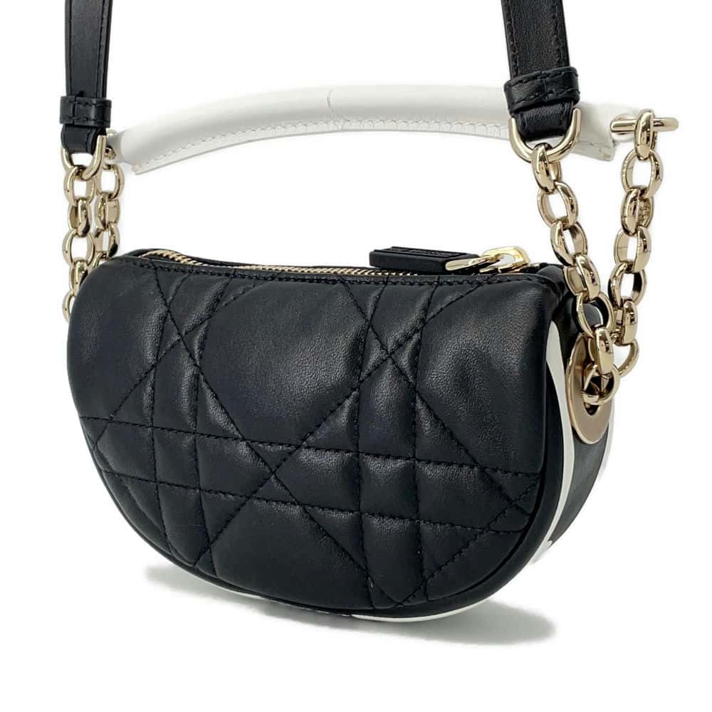 Dior Vibe Whites Onoa Lambskin Size Micro Handbag Black Travel Bag