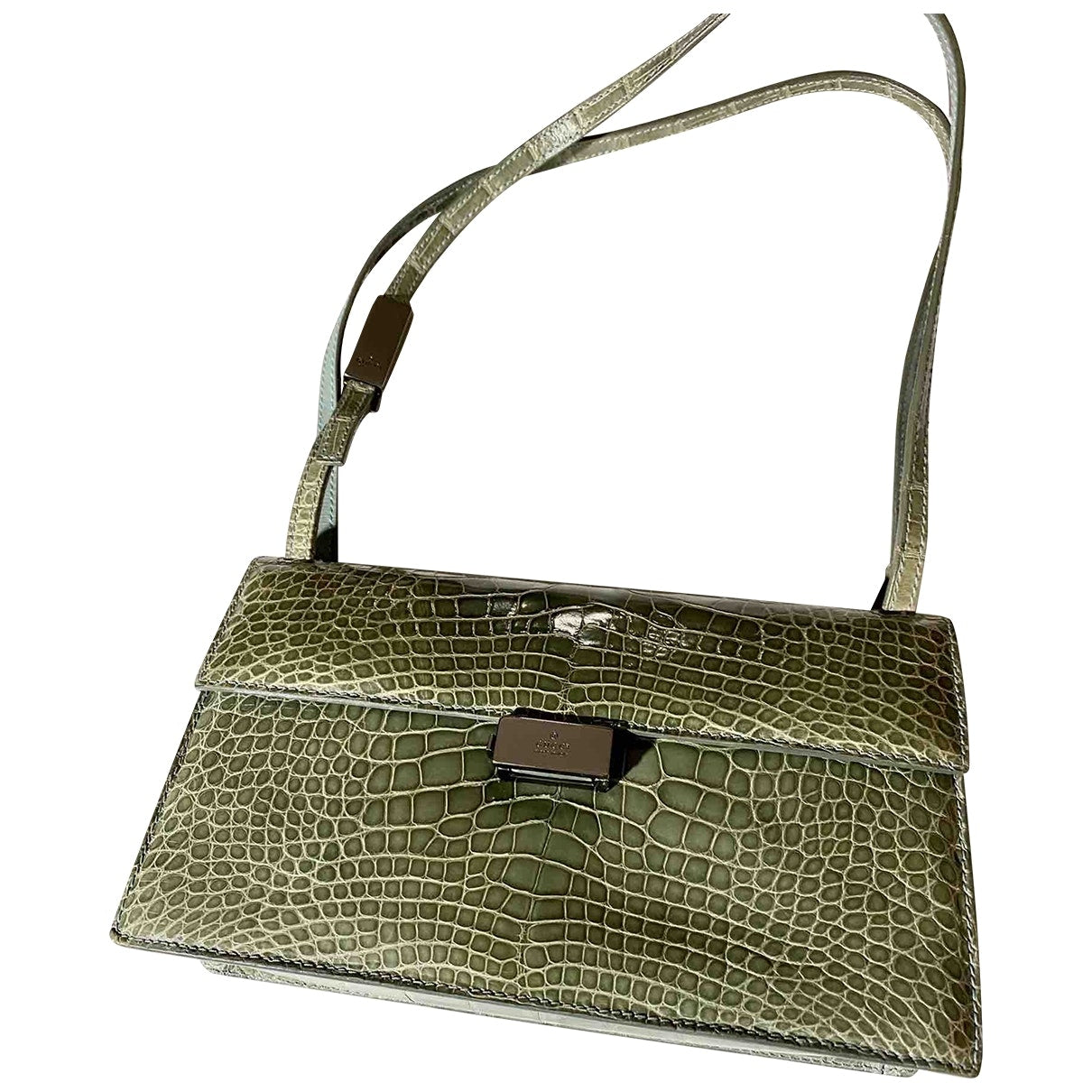 Gucci green crocodile handbag