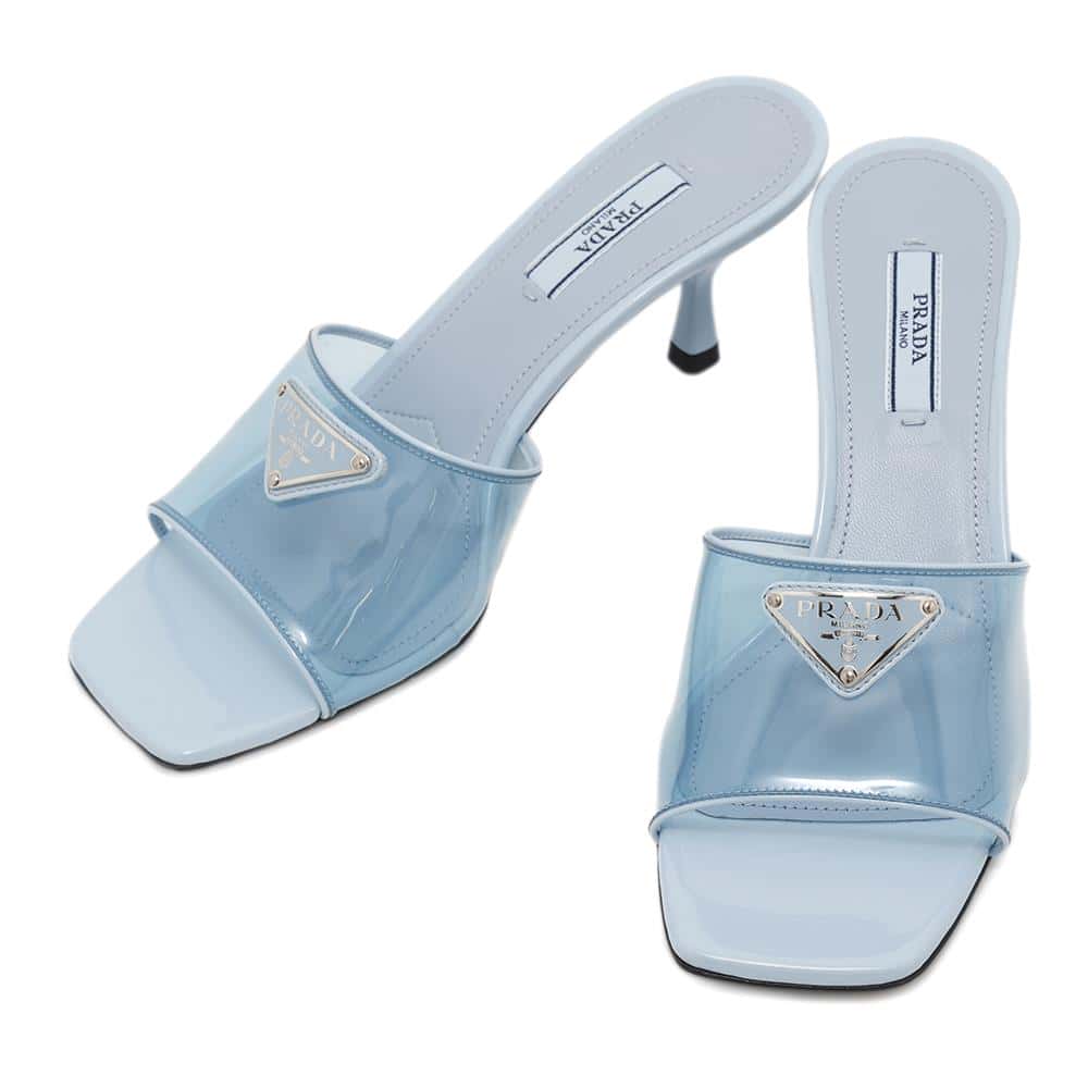 Open Toe Clear Mules Xx Pvc Coated Leather Canvas Travel Bag