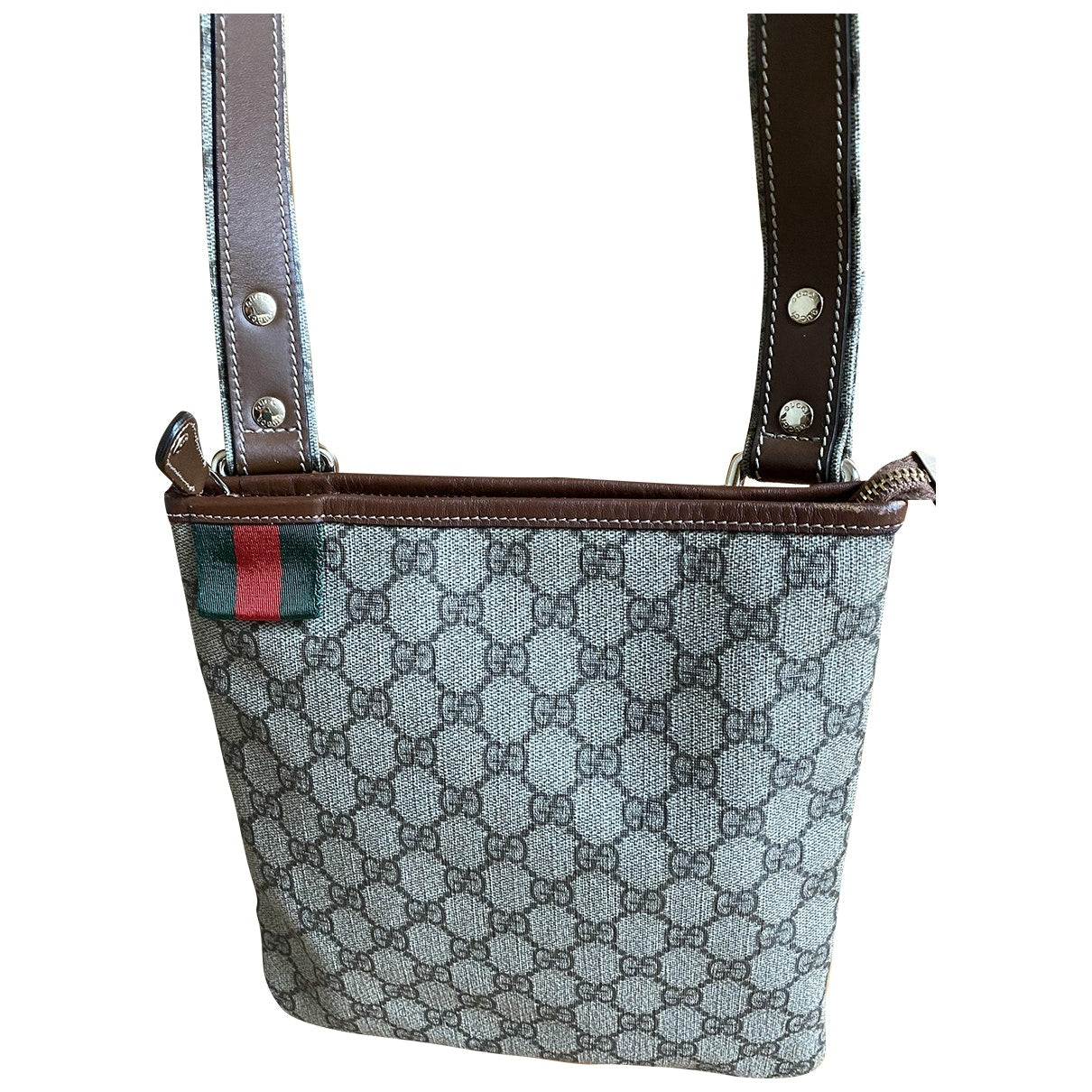 Gucci brown cloth handbag