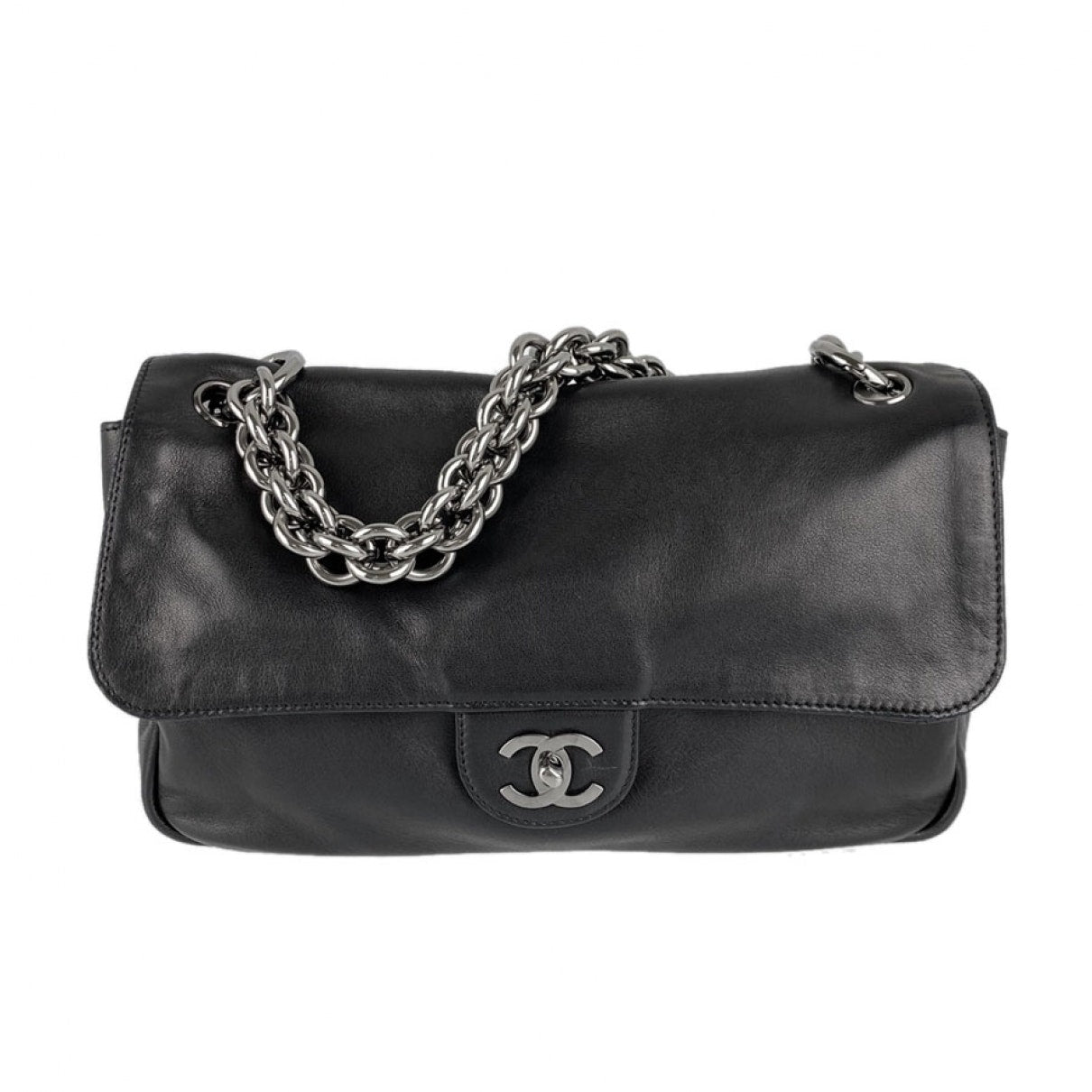 Chanel Timeless/classique Black Leather Handbag