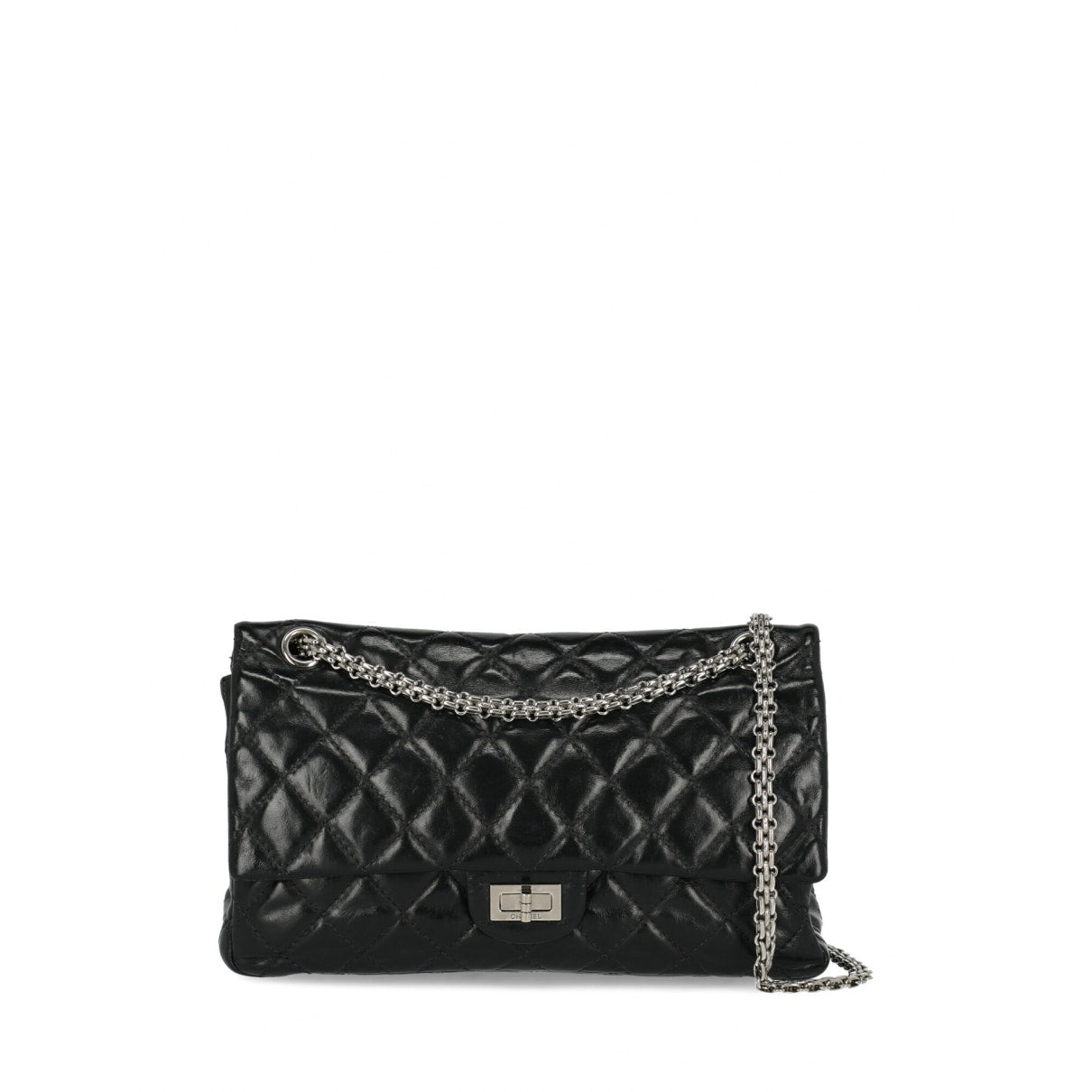 Chanel 2.55 Black Leather Handbag