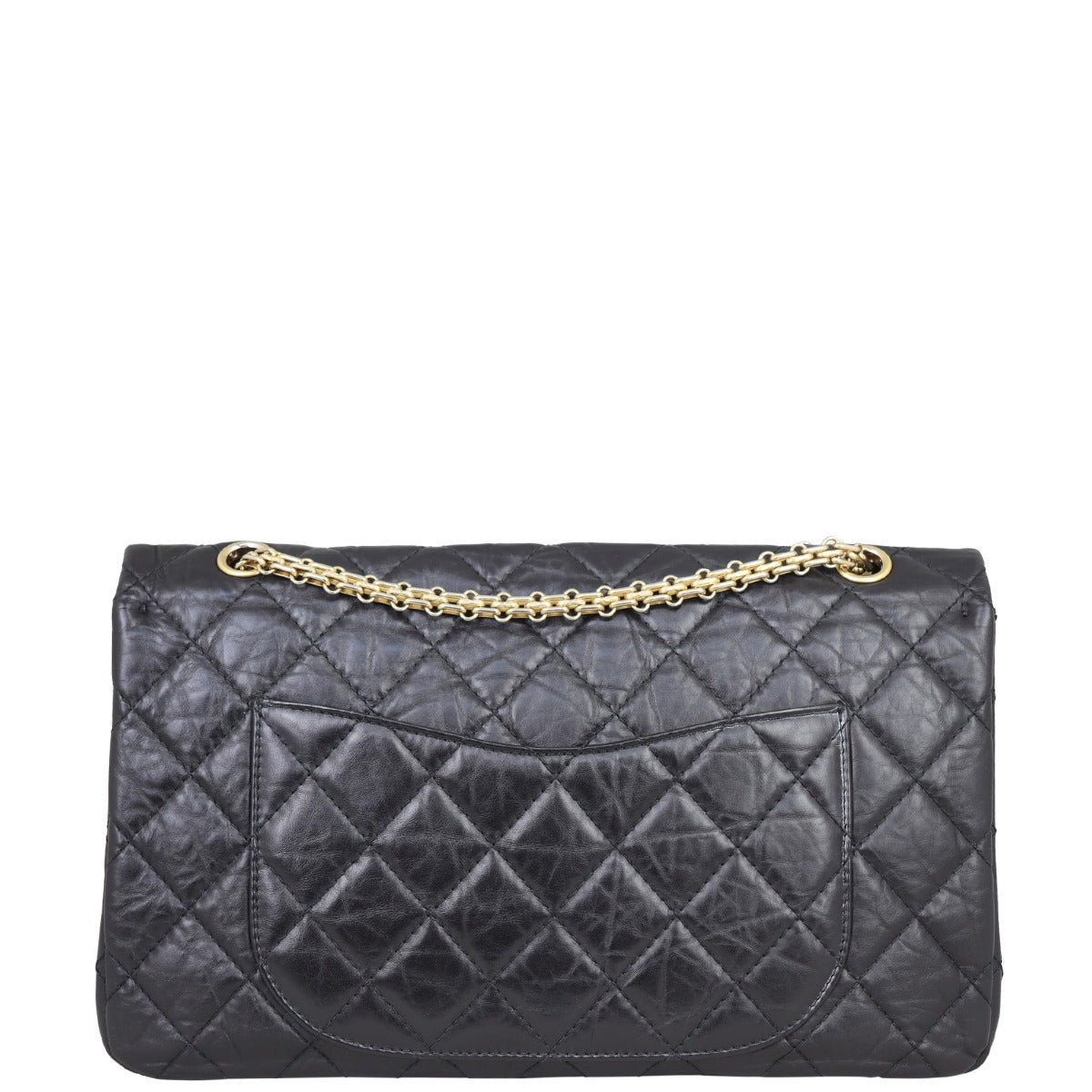 Chanel 2.55 Reissue 227 Double Bag Hardware Gold Flap Handbag