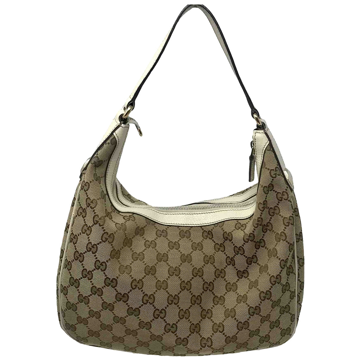 Gucci camel cloth handbag
