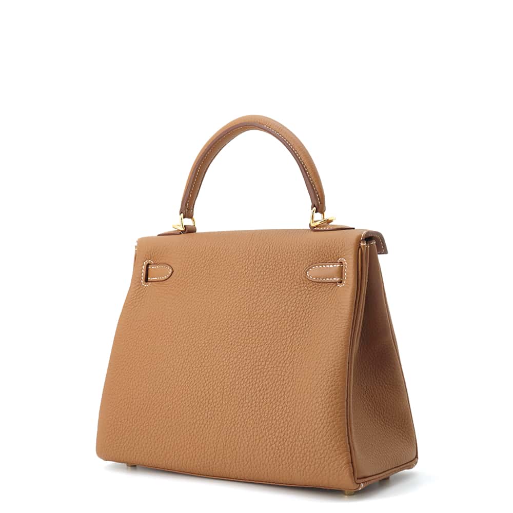 Kelly Togo Size Handbag Leather Gold Travel Bag